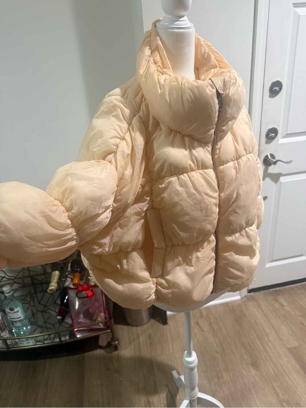 Free People Peach Puffer Jacket